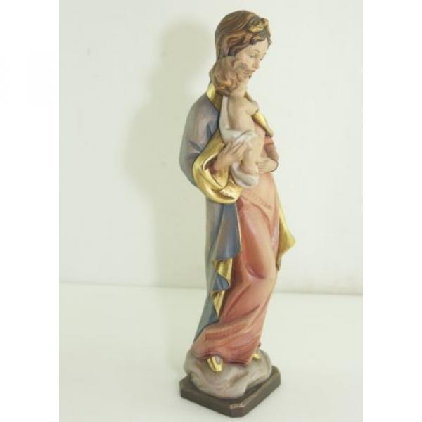 Skulptur Holz Linde Maria Madonna Mutter Gottes Jesus Kind H:38cm Handgeschnitzt #5 image