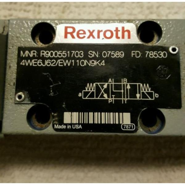 Bosch Rexroth 4WE6J60/EW110N9K4 Directional Spool Valve R900551703 #2 image