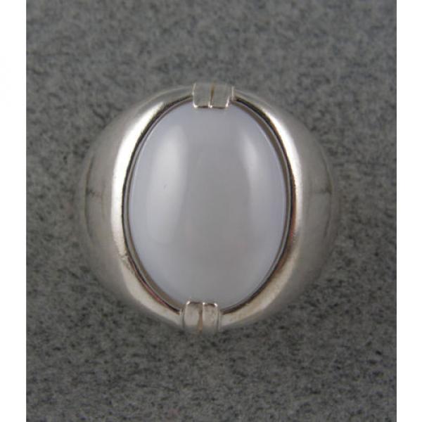 MENS 16X12mm 9+ CT LINDE LINDY WHITE STAR SAPPHIRE CREATED SECOND RING SS #4 image