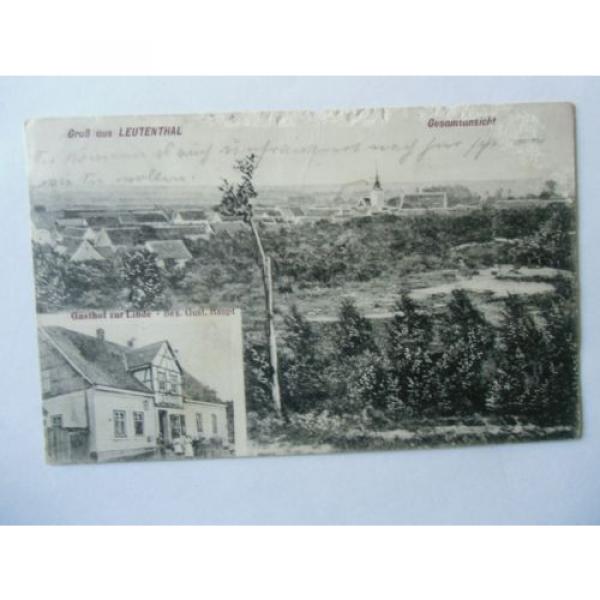 Ansichtskarte Leutenthal Gesamtansicht 1913 Gasthof zur Linde #1 image
