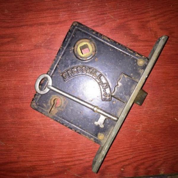 Antique VICTORIAN Eastlake F. C Linde Style Lock With Skeleton Key #2 image