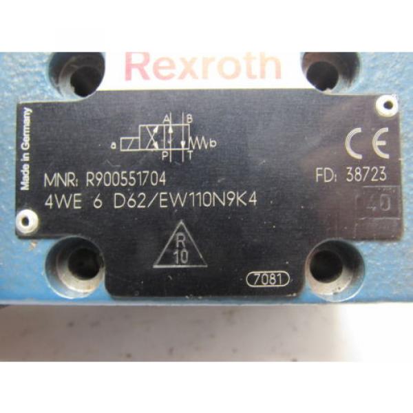 REXROTH R9000551704 4WE 6 D62/EW110N9K4 Directional Control Valve #9 image