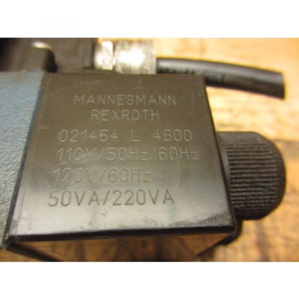 Mannesmann Rexroth 4WE6J61/EW110N9DAL Hydraulic Directional Valve 021464 Coil #7 image
