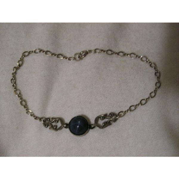 ...Vintage Sterling Silver,3.5ct 9mm Linde/Lindy Blue Star Sapphire Bracelet... #5 image
