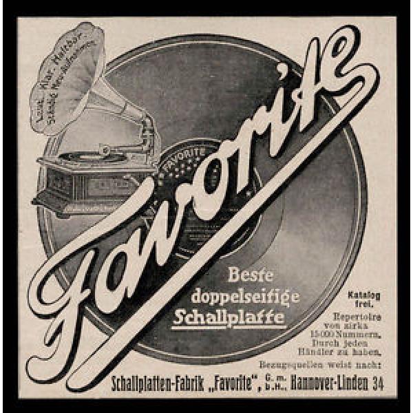 Alte Reklame 1910 Favorite Hannover-Linde Beste doppelseitige Schallplatte #1 image