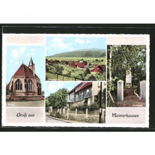 tolle AK Meimerhausen, Kirche, Gasthaus zur Linde, Ehrenmal #1 image