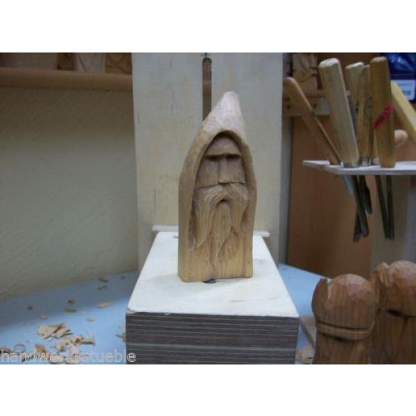 Gesicht Wichtel Holzfigur Hand geschnitzt aus linde Einzelstück #1 image
