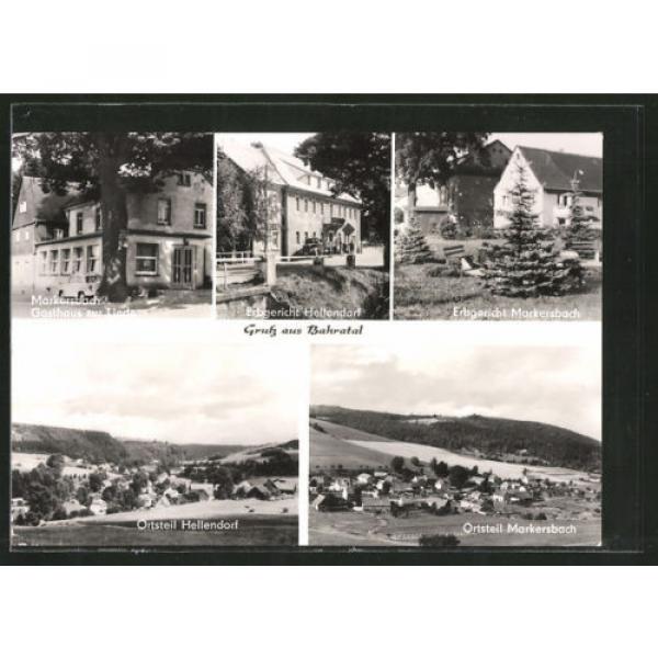 schöne AK Markersbach, Gasthaus zur Linde, Erbgericht, Panoramaansicht #1 image
