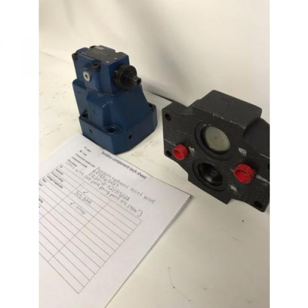 Rexroth hydraulic relief valve DZ20-2-52/ 315/ 12X with sub plate #3 image