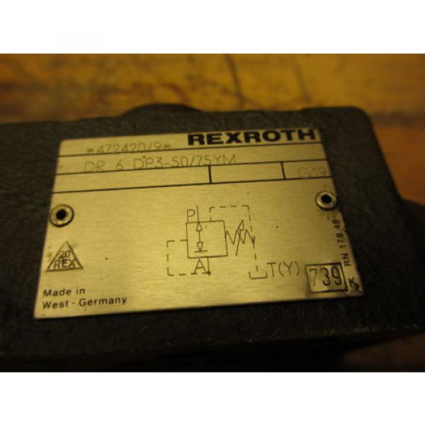 Rexroth DR 6 DP3-50/75YM Hydraulic Pressure Reducing Valve #3 image