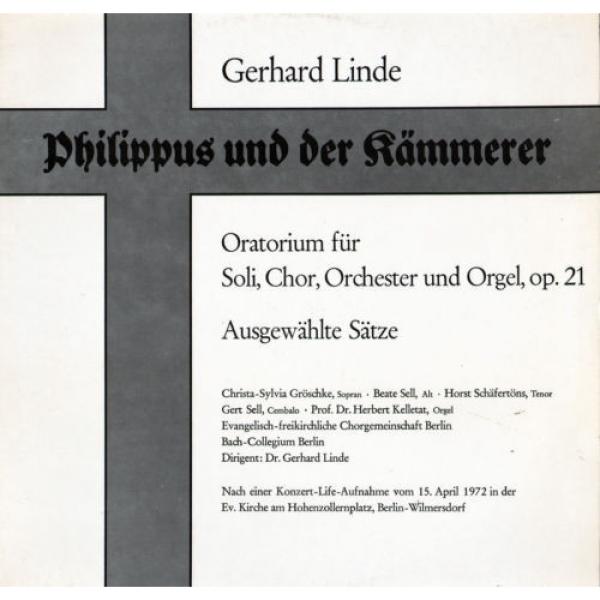 LINDE Philippus und der Kammerer (Oratorio) GROSCHKE Soprano SELL Alto Low SHIP #1 image