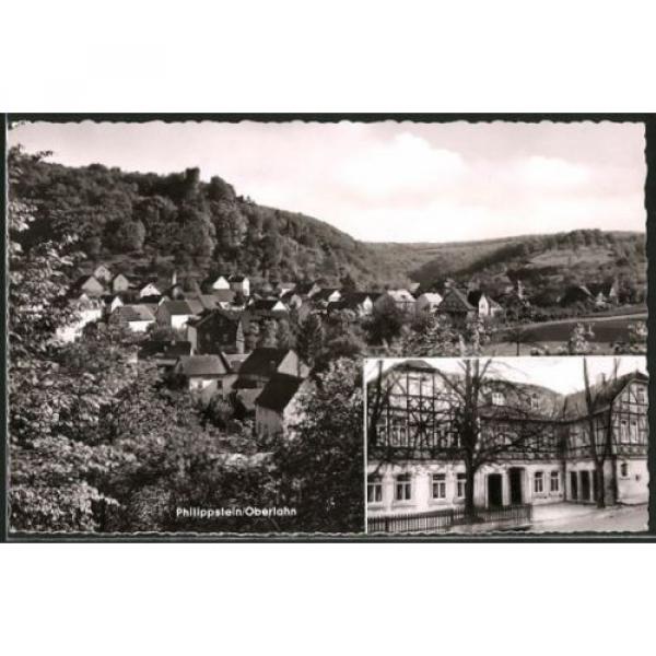 schöne AK Phillippstein, Panoramaansicht, Gasthaus und Pension Zur Linde 1959 #1 image