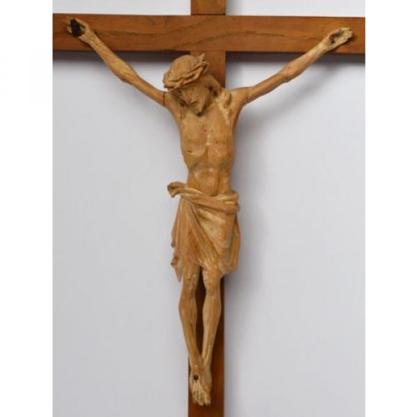 Kruzifix Christuskreuz Kreuz Holz Linde handgeschnitzt 19./20. Jh. 58 x 32 cm #2 image