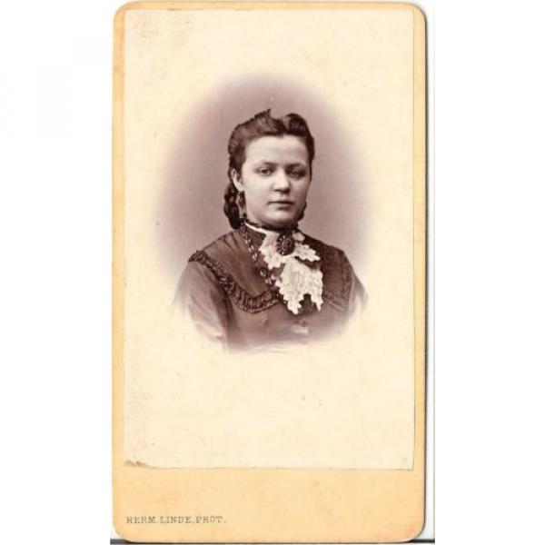 Herm. Linde CDV photo Damenportrait - Lübeck 1870er #1 image