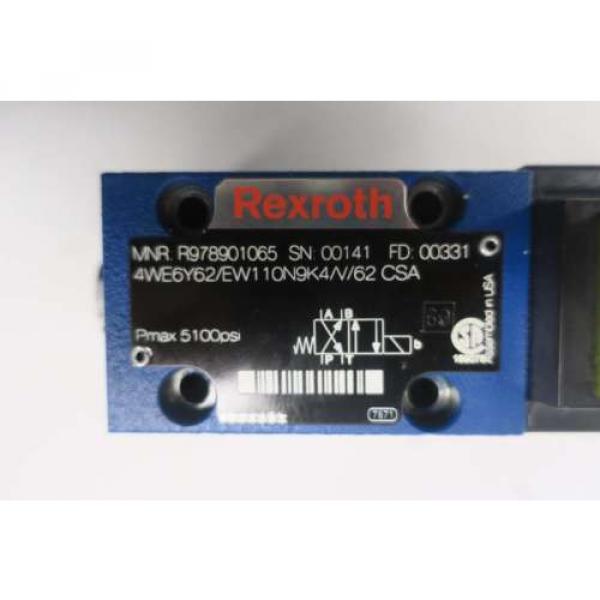 REXROTH 4WE6Y62/EW110N9K4/V/62 120V-AC SOLENOID HYDRAULIC VALVE D550084 #6 image