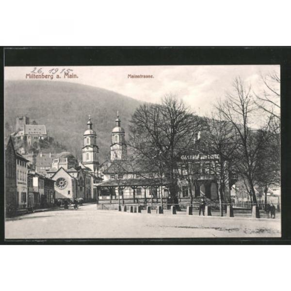 alte AK Miltenberg, Mainstraße mit Synagoge und Gasthof zur Linde #1 image