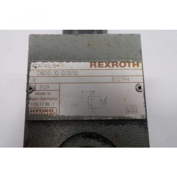 REXROTH DBDS-10-G13/50 PRESSURE RELIEF HYDRAULIC VALVE D550741 #5 image