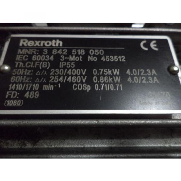 REXROTH 3842518050 230/400V 1HP AC MOTOR #1 image