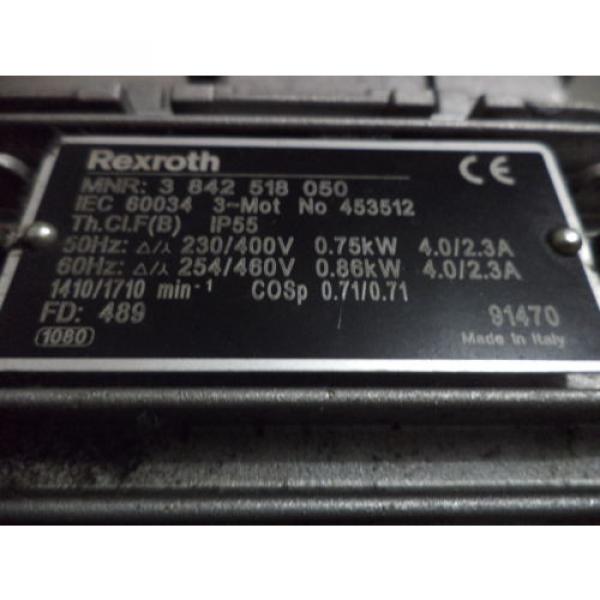 REXROTH 3842518050 230/400V 1HP AC MOTOR #2 image