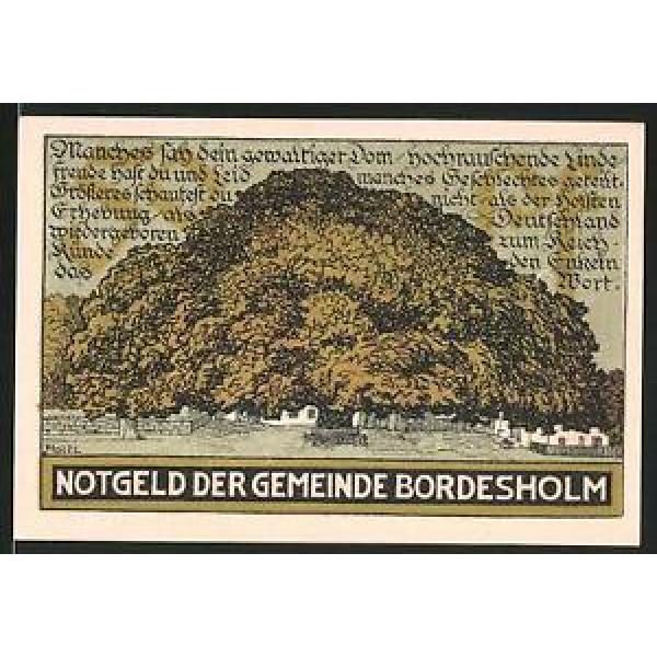 Notgeld Bordesholm 1921, 50 Pfennig, alte Linde, Wapplen #1 image