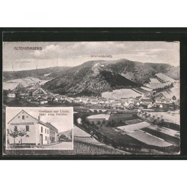 alte AK Altenbamberg, Gasthaus zur Linde, Ortsansicht aus der Vogelschau 1922 #1 image