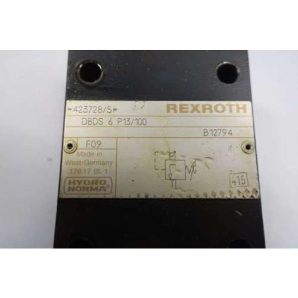 REXROTH DBDS-6-P13/100 PRESSURE RELIEF HYDRAULIC VALVE D550739 #6 image