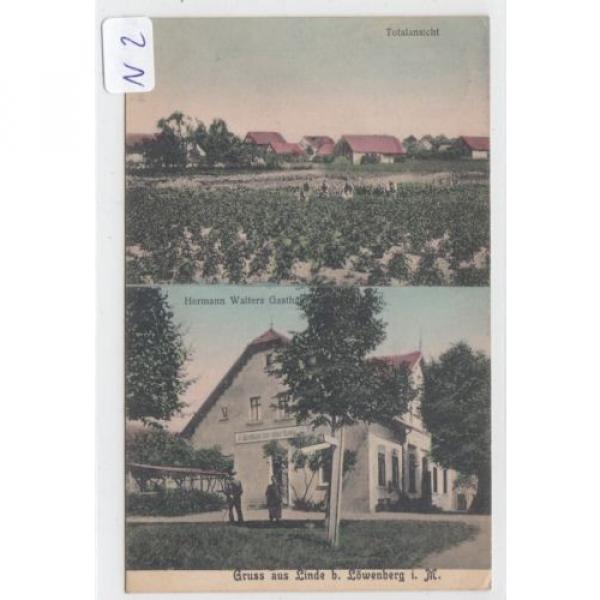 2864, Linde / Löwenberg 2 Bild Color Gasthaus Walters gelaufen 1909 ! #1 image