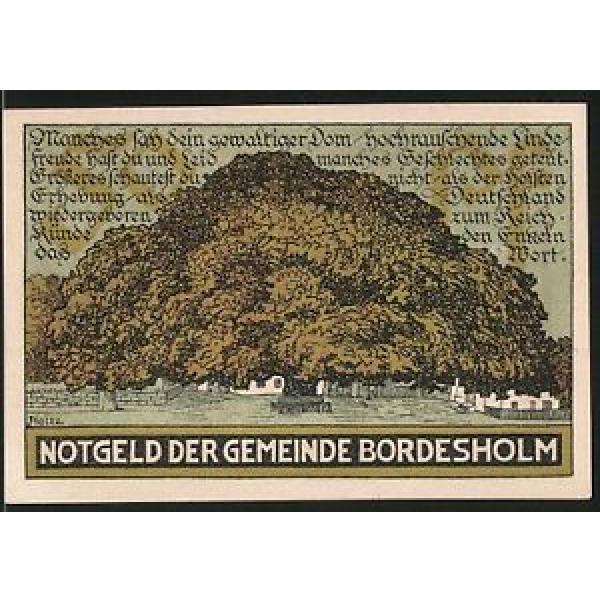 Notgeld Bordesholm 1921, 50 Pfennig, Stadtwappen, Linde #1 image