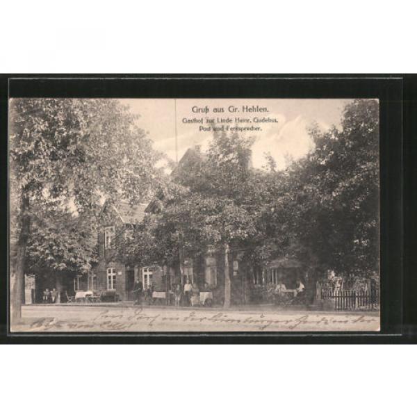 tolle AK Gross Hehlen, Gasthof zur Linde von H. Gudehus 1917 #1 image