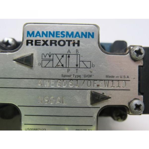 Rexroth Mannesmann 4WE6D61/0FEW110 Directional Hydraulic Valve 110V #9 image
