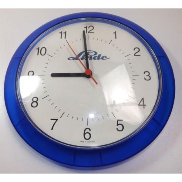 Wanduhr Linde Uhr Werbung Reklame Kunststoff Blau Sekundenzeiger Sammler SCHROTT #1 image