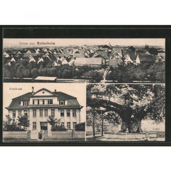 alte AK Meimsheim, Linde, Schulhaus, Ortspanorama #1 image