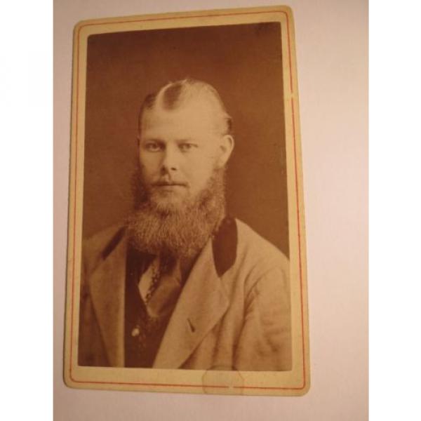 Gotha - Rudolf Linde aus Gotha als Mann mit Bart im Anzug - Portrait / CDV #1 image