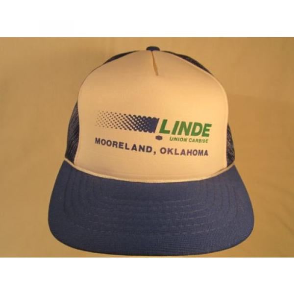 Vintage Hat Mens Cap LINDE UNION CARBIDE Mooreland, Oklahoma [Y155a] #1 image