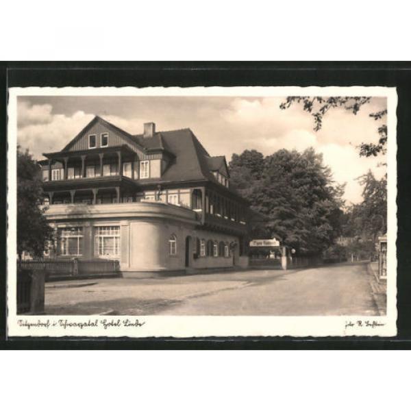 alte AK Sitzendorf, Straßenpartie am Hotel Zur Linde 1941 #1 image