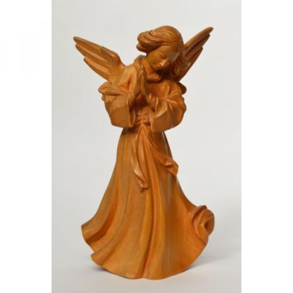 Engel Skulptur Holzfigur Linde handgeschnitzt Höhe 19 cm sehr ausdrucksvoll #1 image