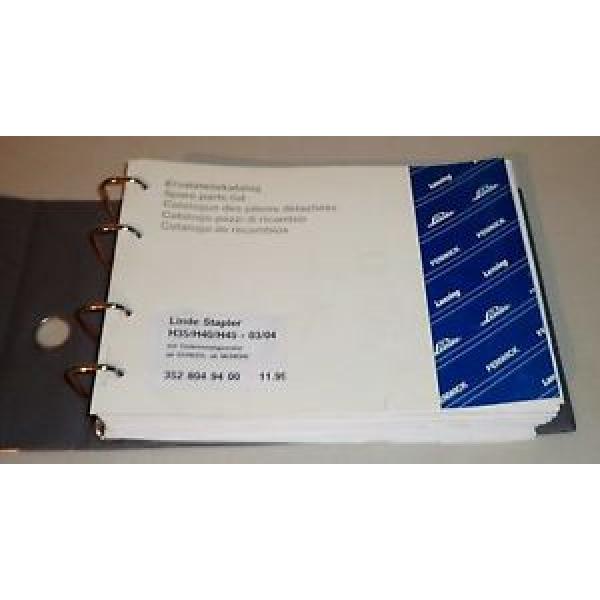 Teilekatalog Spare Parts List Linde Gabelstapler Fork Lift H35 H40 H45 ab 1998 #1 image