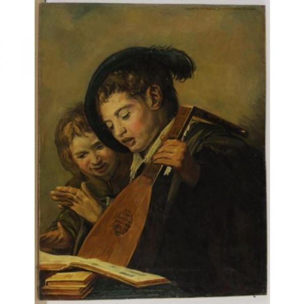 Signiert J. v. d. Linde Jr. - Musizierende Kinder  Art des Rembrandt  od. Hals ? #2 image