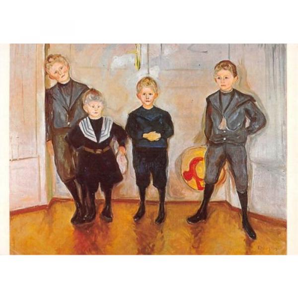 Edvard Munch, Die Sohne des Dr Linde MUseum Behnhaus Postcard #1 image