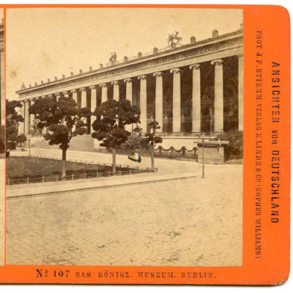 E. LINDE BERLIN GERMANY 1874 STEREOVIEW DAS KONIGL ROYAL MUSEUM BERLIN 1874 #2 image