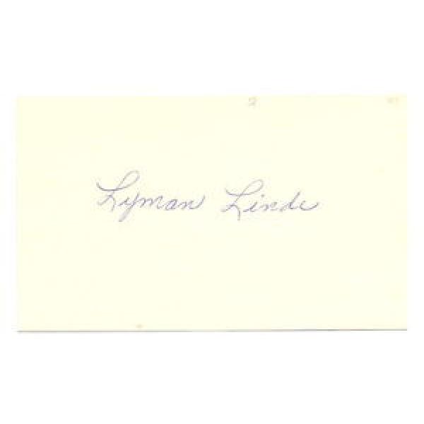Lyman Linde Autograph 3X5 Indians 1947 D-95 EX!! #1 image