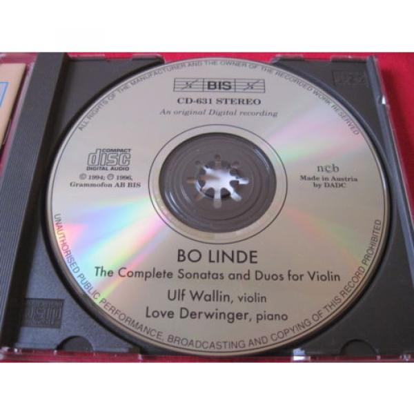 BO LINDE COMPLETE SONATAS FOR VIOLIN - ULF WALLIN / DERWINGER (CD 1994 AUSTRIA) #2 image