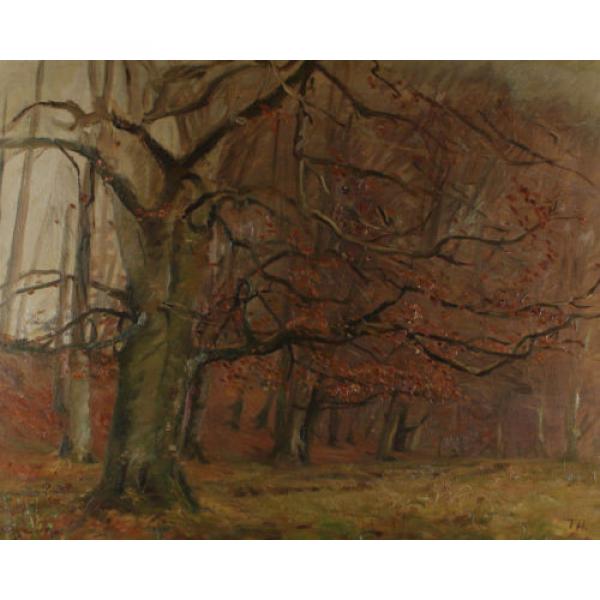 Monograma T H - Am Linde del bosque en el otoño árboles de hoja caduca #1 image