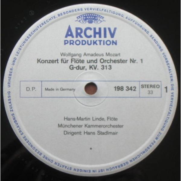 Mozart -  Linde, Holliger Flute and Oboe concerto ARCHIV LP #2 image