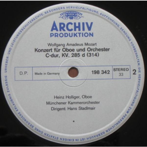 Mozart -  Linde, Holliger Flute and Oboe concerto ARCHIV LP #3 image