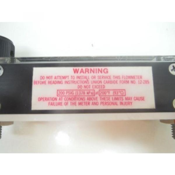 Linde  Union Carbide Flowmeter U.C.C FM4343 #4 image
