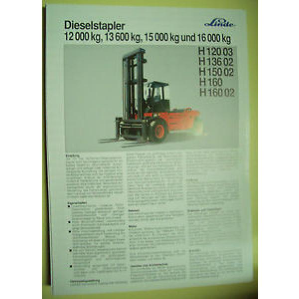 Sales Brochure Original Prospekt Linde Dieselstapler H120 03,H136 02,H150 02, #1 image