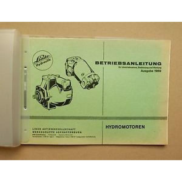 Linde Hydromotoren Betriebsanleitung Original 1969 #1 image