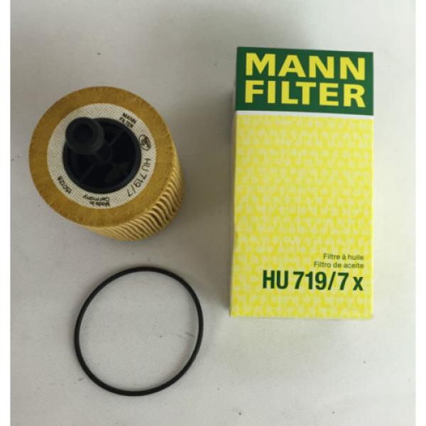 2 x MANN-FILTER MANN ÖLFILTER HU719/7X MADE IN GERMANY AUDI VW SKODA OILFILTER #3 image