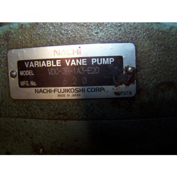 Nachi Variable Vane Hydraulic Pump Model VDC-3B-1A3-E20 #6 image
